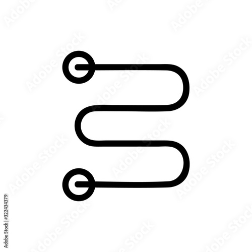 Electric convector vector icon. Thin line sign. Isolated contour symbol illustration