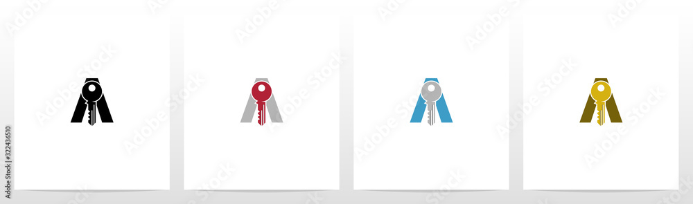 Key On Letter Logo Design A