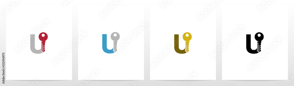 Key On Letter Logo Design U Key On Letter Logo Design U