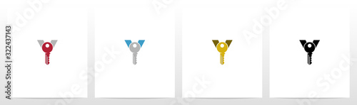 Key On Letter Logo Design Y