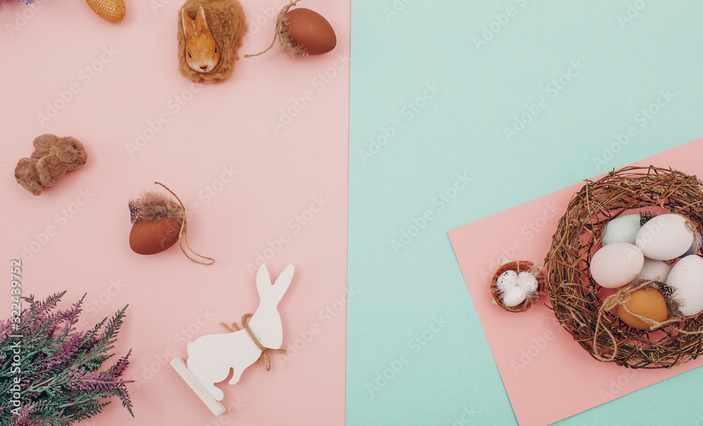 Obraz premium Easter cocnept. Easter decoration background. 