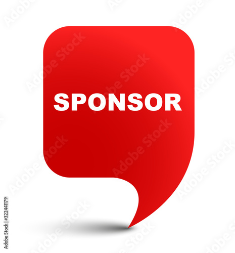 red vector banner sponsor