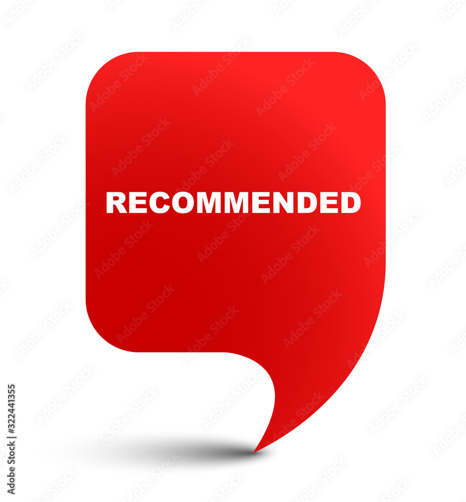 red vector banner recommended