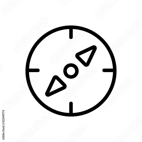 Compass tourist icon vector. Thin line sign. Isolated contour symbol illustration