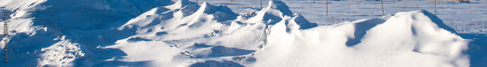 Snow wind drifts in Grand County, Colorado