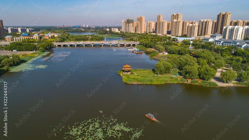 Waterfront City Architectural Scenery, Hebei Province, China