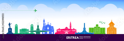 Eritrea travel destination grand vector illustration.  photo