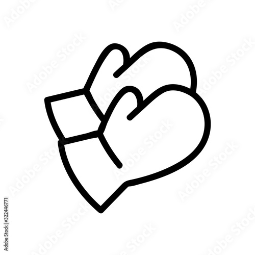 blacksmith gloves icon vector. Thin line sign. Isolated contour symbol illustration