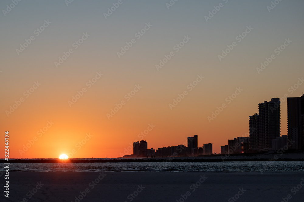 orange beach gulf shores sunset