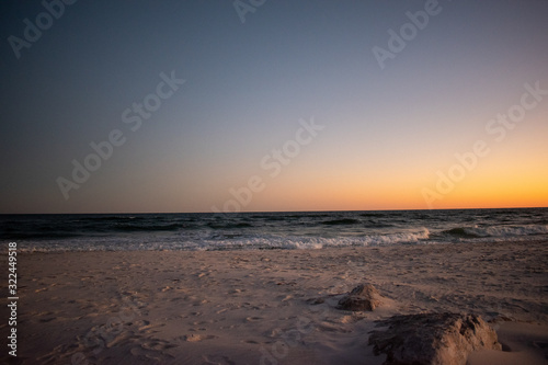 Gulf Beach Waves Sea Sunset