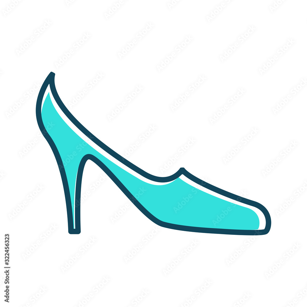 Fototapeta premium High heel shoe icon