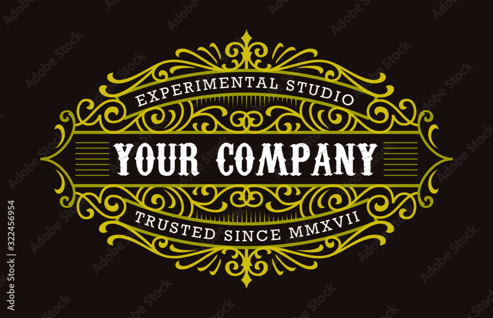 Obraz premium Victorian Decorative Badges Classic Label Hipster Signage Design Element