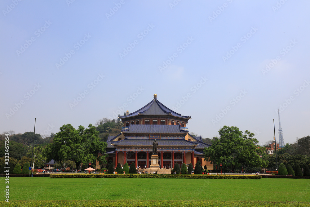 Scenery of Zhongshan Memorial Hall in Guangzhou, Guangdong Province, China Scenery of Zhongshan Memorial Hall in Guangzhou, Guangdong Province, China