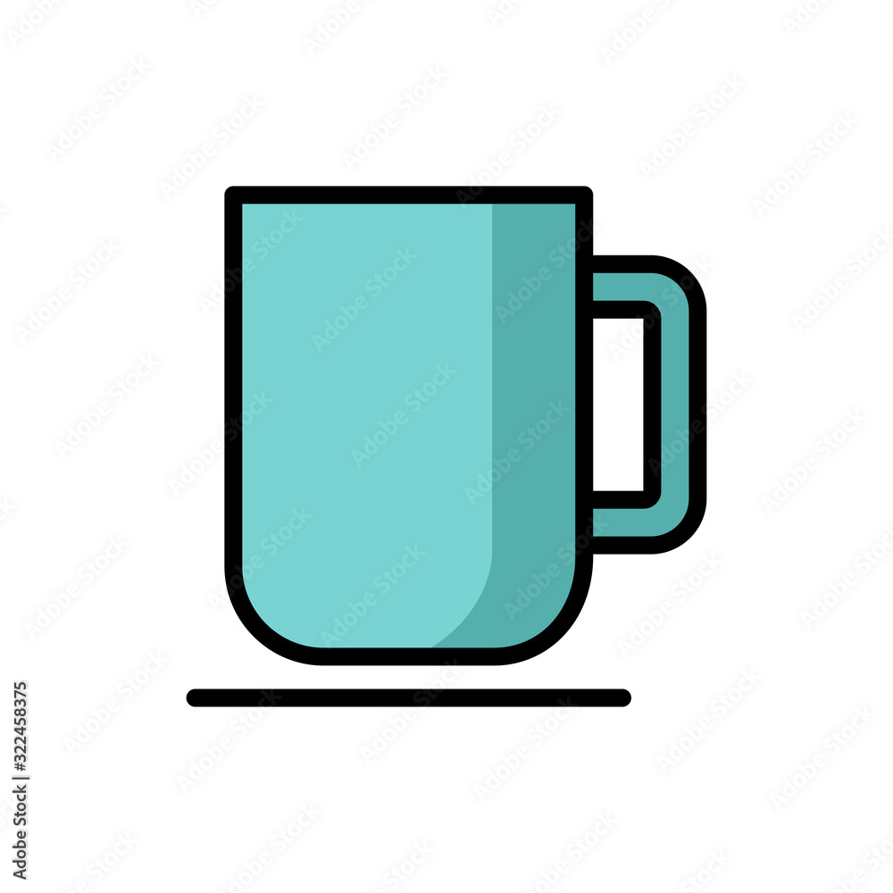 mug - kitchen utensils icon vector design template