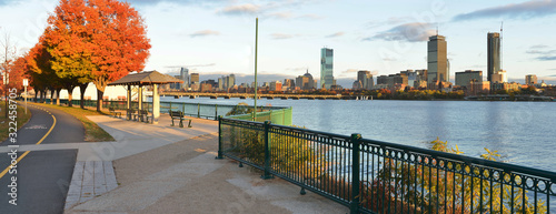 Boston From Cambridge, Pano photo