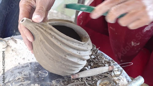 Carving pottery  2