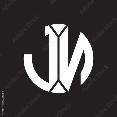 JN JLogo monogram with piece circle ribbon style photo