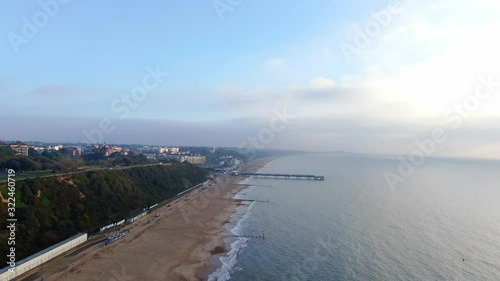 Wallpaper Mural Bournemouth beach and pier in England -aerial photography Torontodigital.ca