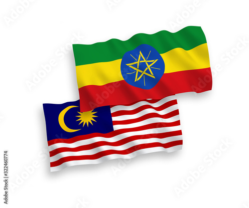 Free Download Flags of Ethiopia and Malaysia on a white background - GFXLoad