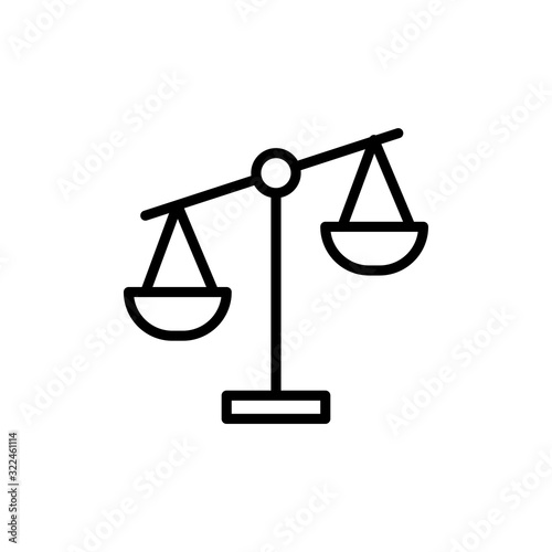 Simple scale line icon.