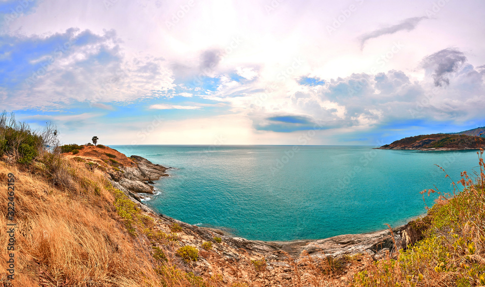 Phromthep cape viewpoint at Clear sky in Phuket,Thailand