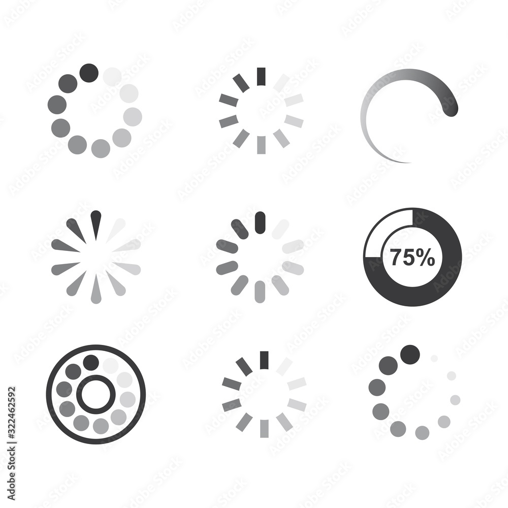 loading indicator icon vector illustration design loading indicator icon vector illustration design