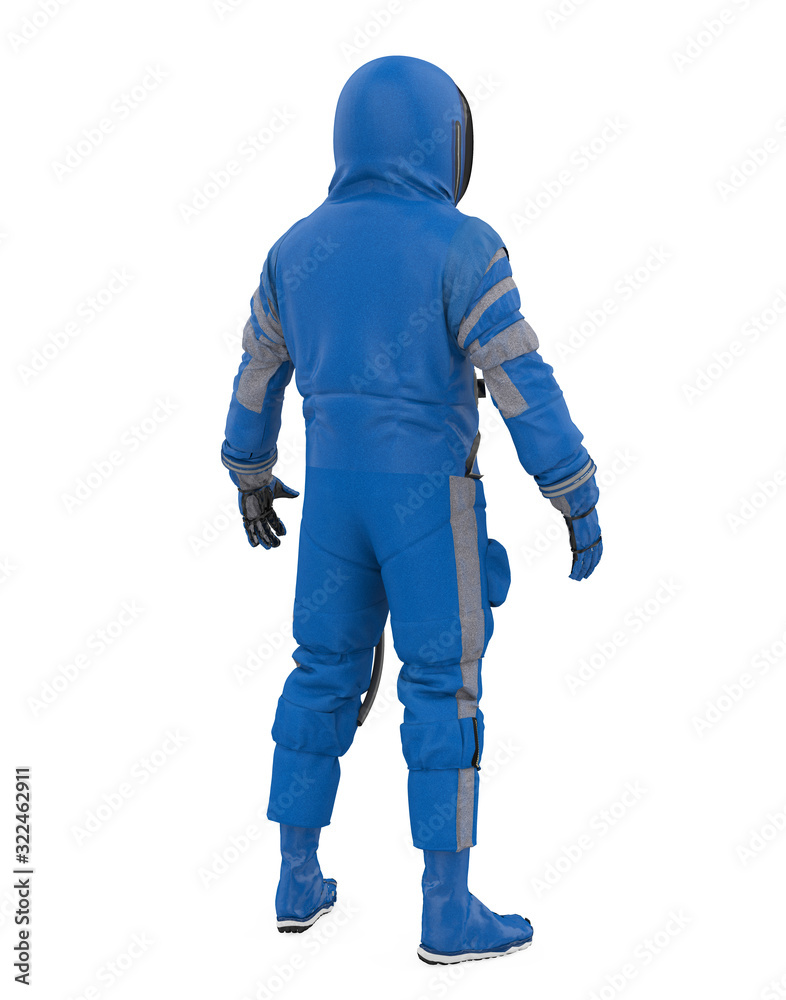 Blue Astronaut Isolated Blue Astronaut Isolated