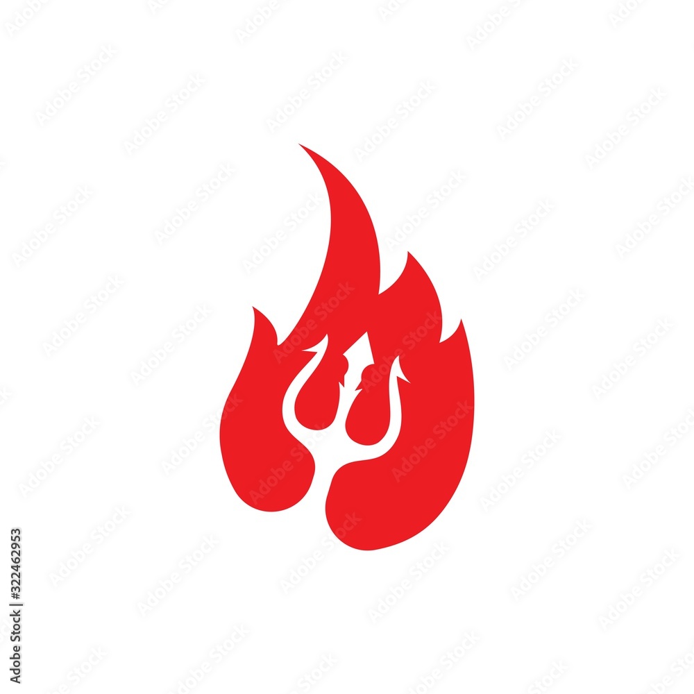 Trident Logo Template vector icon illustration Trident Logo Template vector icon illustration