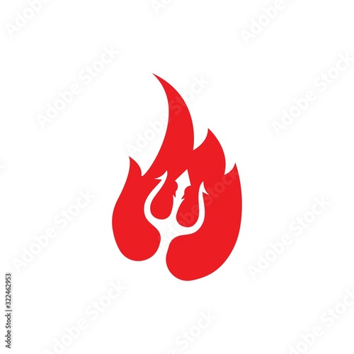 Trident Logo Template vector icon illustration