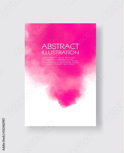 Bright pink textures, abstract hand painted watercolor banner. © sdmix