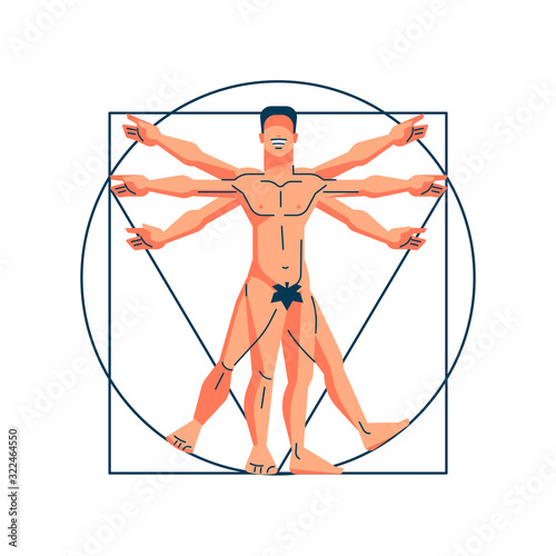 Tableau sur toile Vitruvian man