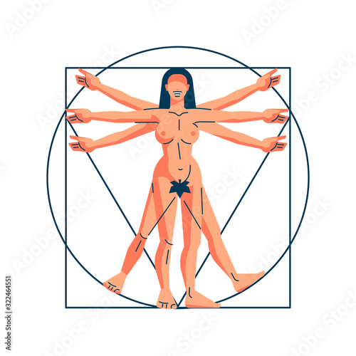 Vitruvian woman