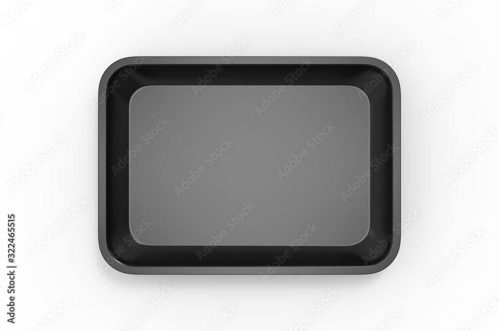 Blank rolling tray for branding, 3d render illustration. Blank rolling tray for branding, 3d render illustration.