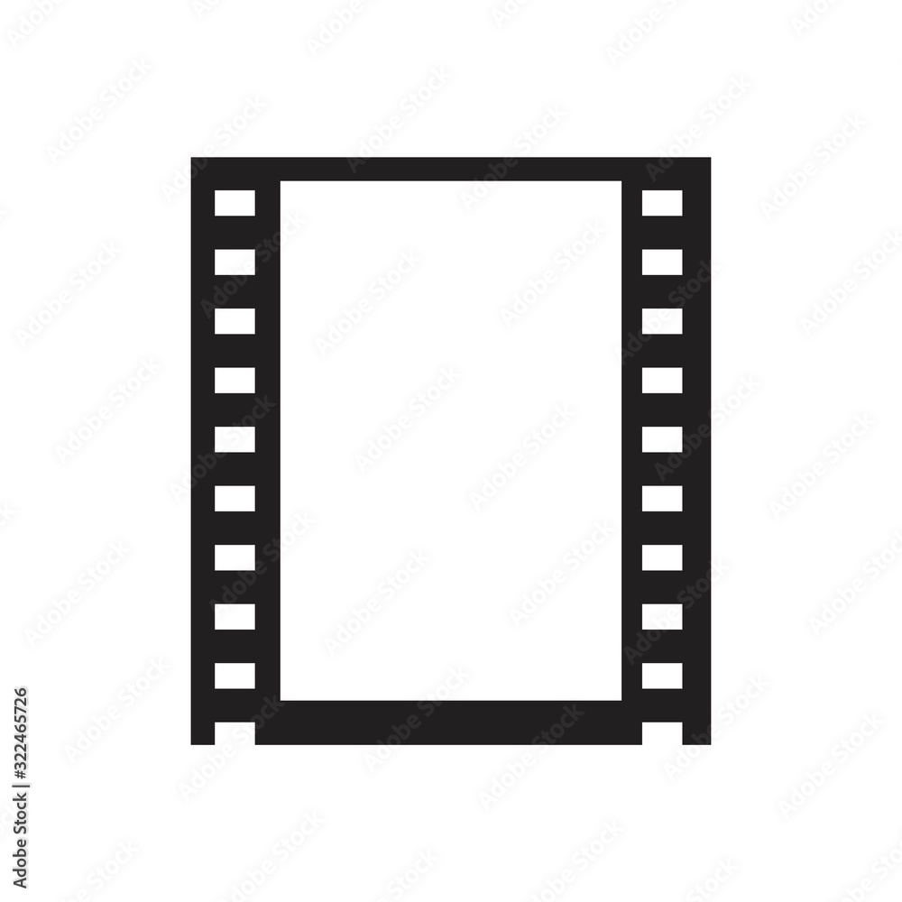 Vector blank cinema film story Icon template black color editable. Vector blank cinema film story Icon symbol Flat vector illustration for graphic and web design.