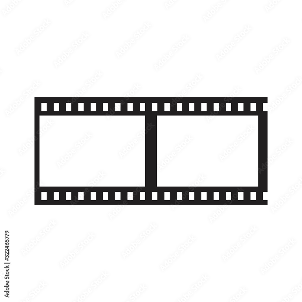 Vector blank cinema film story Icon template black color editable. Vector blank cinema film story Icon symbol Flat vector illustration for graphic and web design. Vector blank cinema film story Icon template black color editable. Vector blank cinema film story Icon symbol Flat vector illustration for graphic and web design.