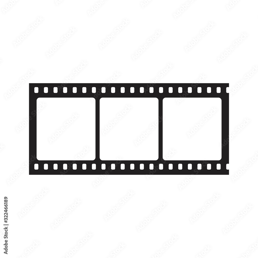 Vector blank cinema film story Icon template black color editable. Vector blank cinema film story Icon symbol Flat vector illustration for graphic and web design.