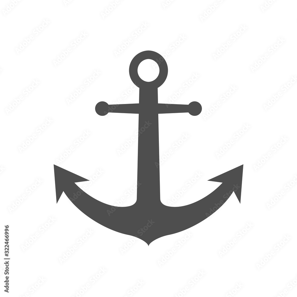 Anchor vector single icon, separate isolated sign. Retro sea ship nautical equipment. Navy travel vintage equipment Anchor vector single icon, separate isolated sign. Retro sea ship nautical equipment. Navy travel vintage equipment