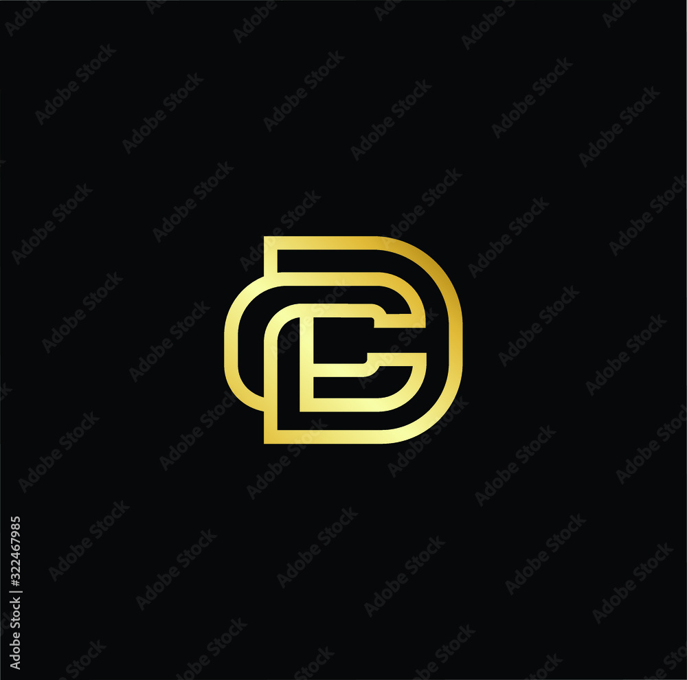 Outstanding professional elegant trendy awesome artistic black and gold color DC CD initial based Alphabet icon logo. Outstanding professional elegant trendy awesome artistic black and gold color DC CD initial based Alphabet icon logo.