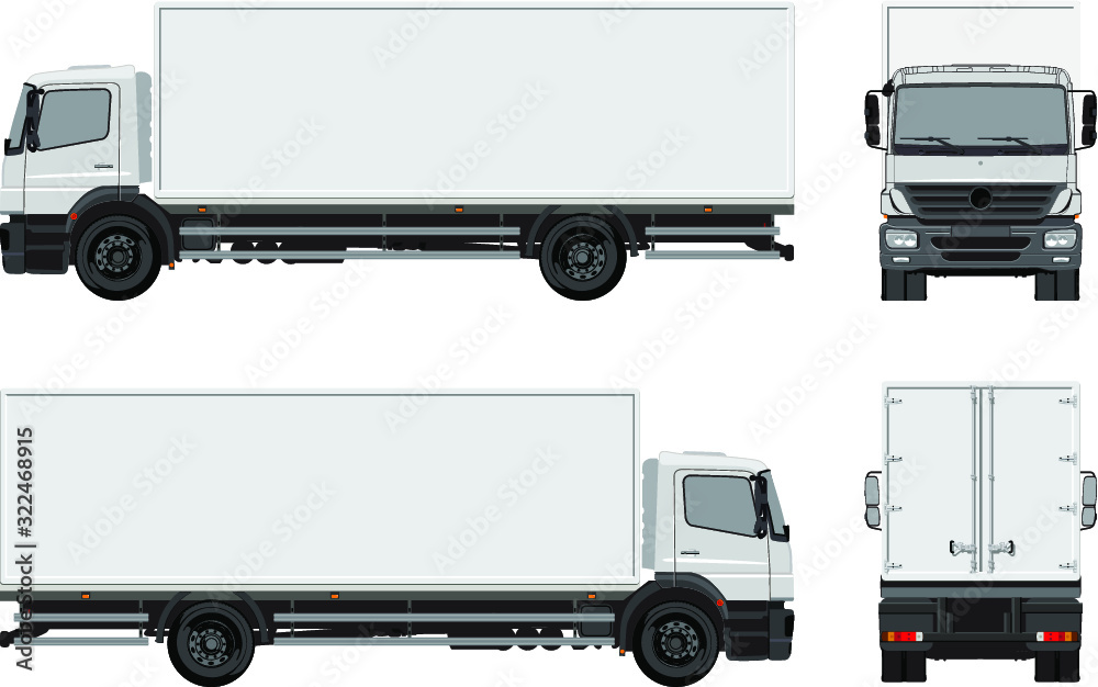 Cargo truck isolated on white background Cargo truck isolated on white background