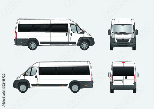 Vector illustration of passenger bus photo