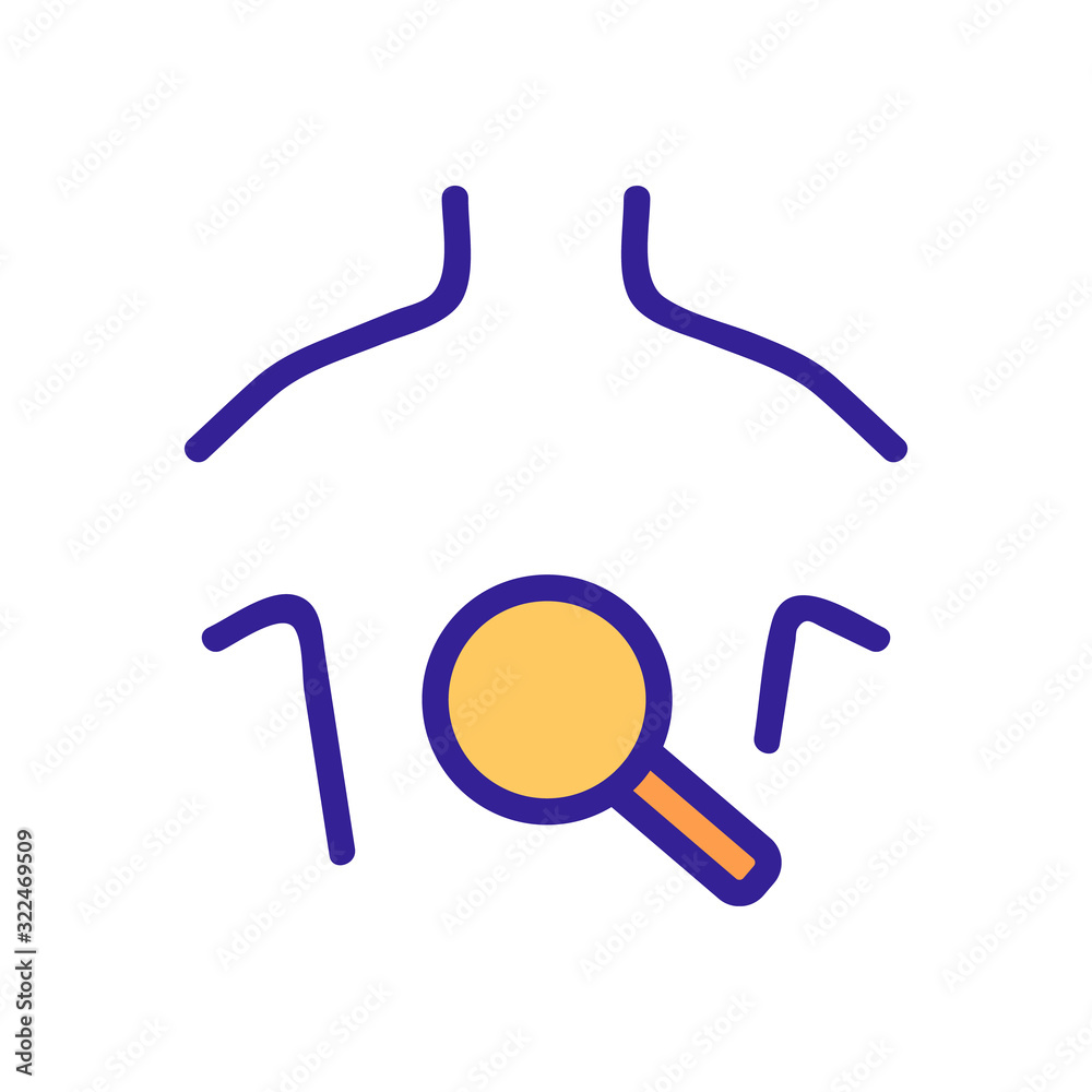 stomach study icon vector. Thin line sign. Isolated contour symbol illustration stomach study icon vector. Thin line sign. Isolated contour symbol illustration