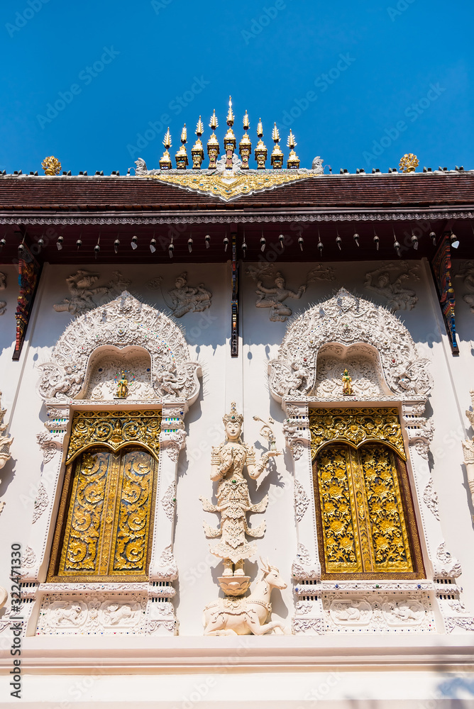 Naklejka premium Chiang Mai , Thailand - January, 18, 2020 :Wat Pa Dara Phirom is a 100 years old royal temple in upcountry located in Mae Rim This is one of the most significant temples in Chiang Mai