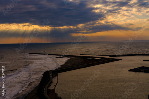sunset on beach