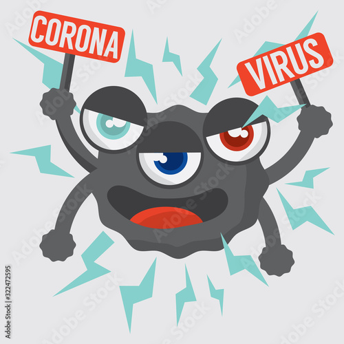 Corona Virus Or  nCoV Bat Vector Illustration