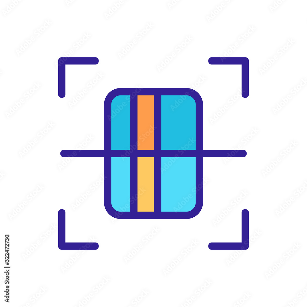 Scanner map icon vector. Thin line sign. Isolated contour symbol illustration Scanner map icon vector. Thin line sign. Isolated contour symbol illustration