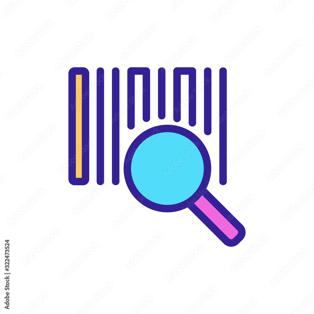 Scanner barcode icon vector. Thin line sign. Isolated contour symbol illustration Scanner barcode icon vector. Thin line sign. Isolated contour symbol illustration