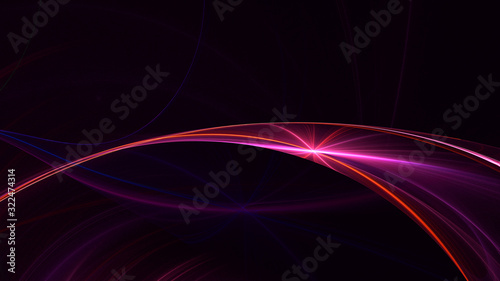Fractal 3D rendering abstract and shiny background