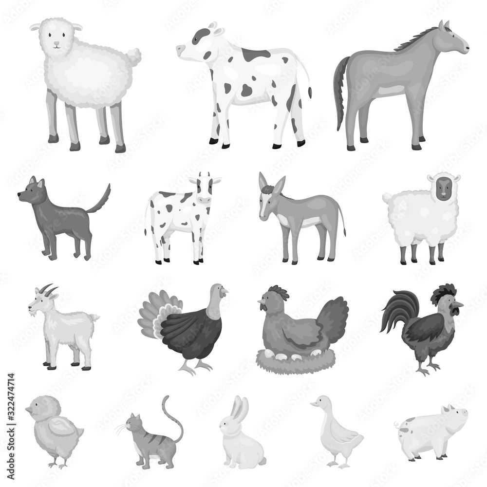 Isolated object of homestead and agriculture symbol. Collection of homestead and kitchen vector icon for stock. Isolated object of homestead and agriculture symbol. Collection of homestead and kitchen vector icon for stock.