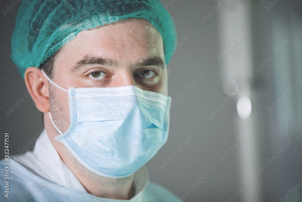 Doctor in a cap and mask. Doctor in a cap and mask.