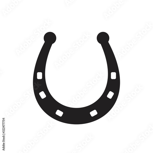 Horse shoe Icon template black color editable. Horse shoe Icon symbol Flat vector illustration for graphic and web design.
